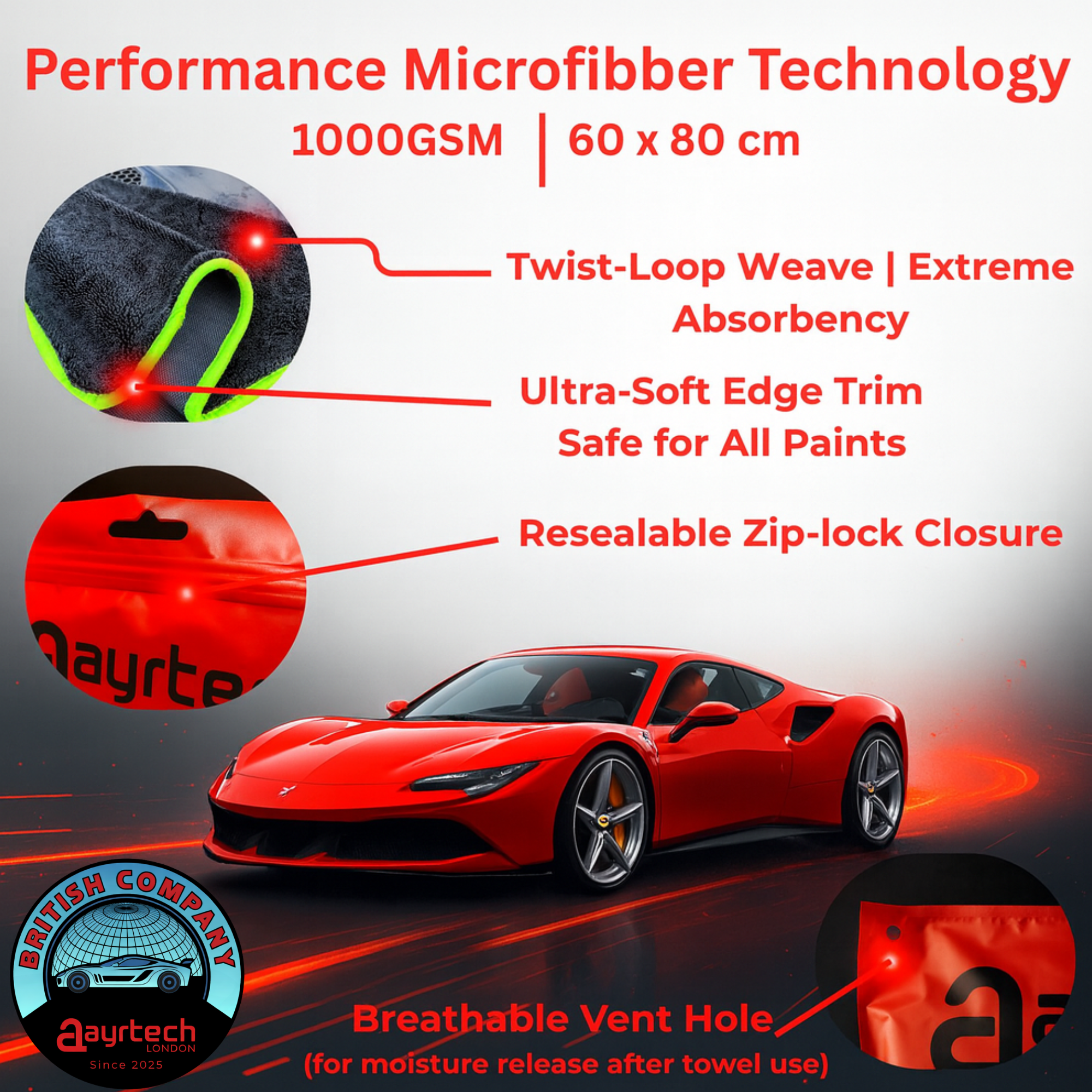 aayrtech Premium Microfiber Towel